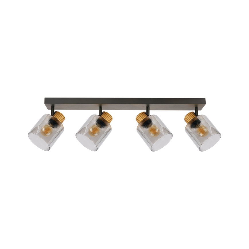 Brilagi - Candeeiro de focos HYGGE 4xE14/15W/230V preto/fumê