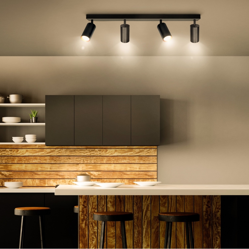 Brilagi - Spot LED dimerizável SELE 4xGU10/6,5W/230V 2700-6500K preto/dourado