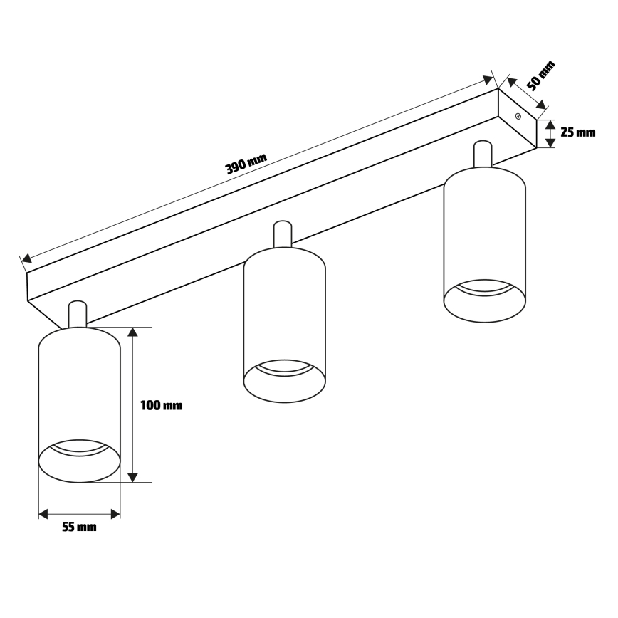 Brilagi - Candeeiro de focos SELE 3xGU10/30W/230V bege