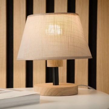 Brilagi - Candeeiro de mesa ANTHONY 1xE27/60W/230V carvalho/bege