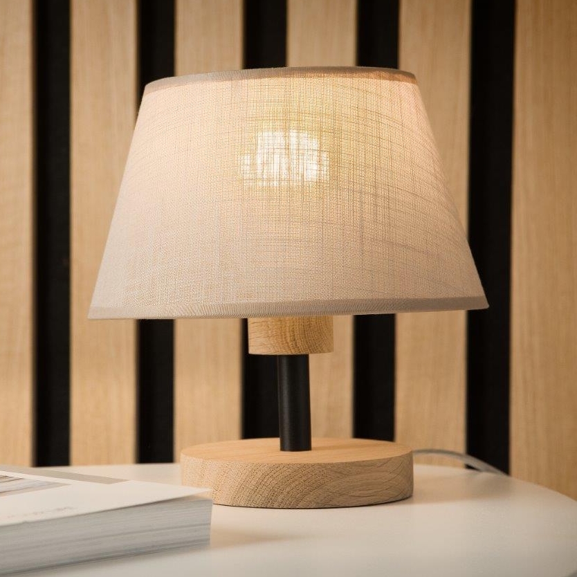 Brilagi - Candeeiro de mesa ANTHONY 1xE27/60W/230V carvalho/bege