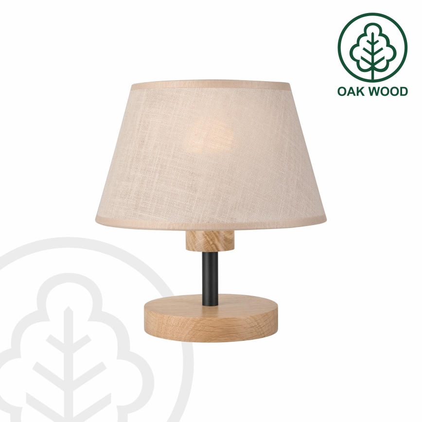 Brilagi - Candeeiro de mesa ANTHONY 1xE27/60W/230V carvalho/bege