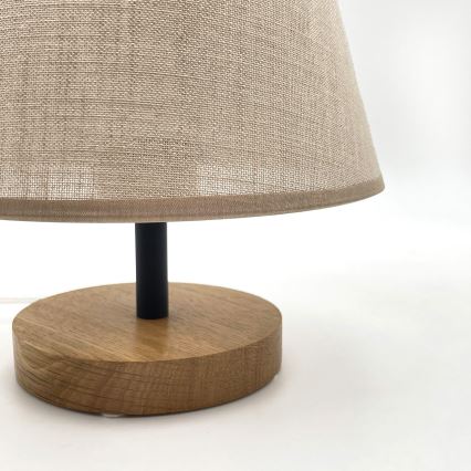 Brilagi - Candeeiro de mesa ANTHONY 1xE27/60W/230V carvalho/bege