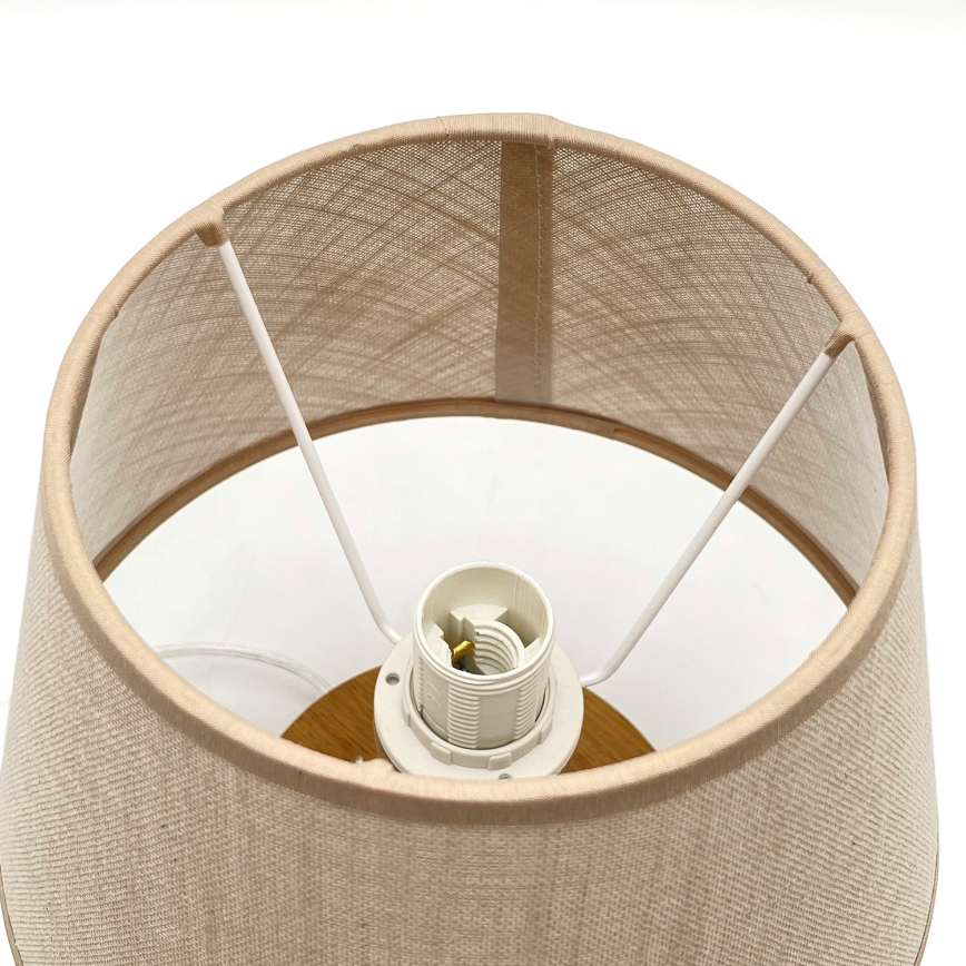 Brilagi - Candeeiro de mesa ANTHONY 1xE27/60W/230V carvalho/bege