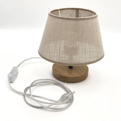 Brilagi - Candeeiro de mesa ANTHONY 1xE27/60W/230V carvalho/bege
