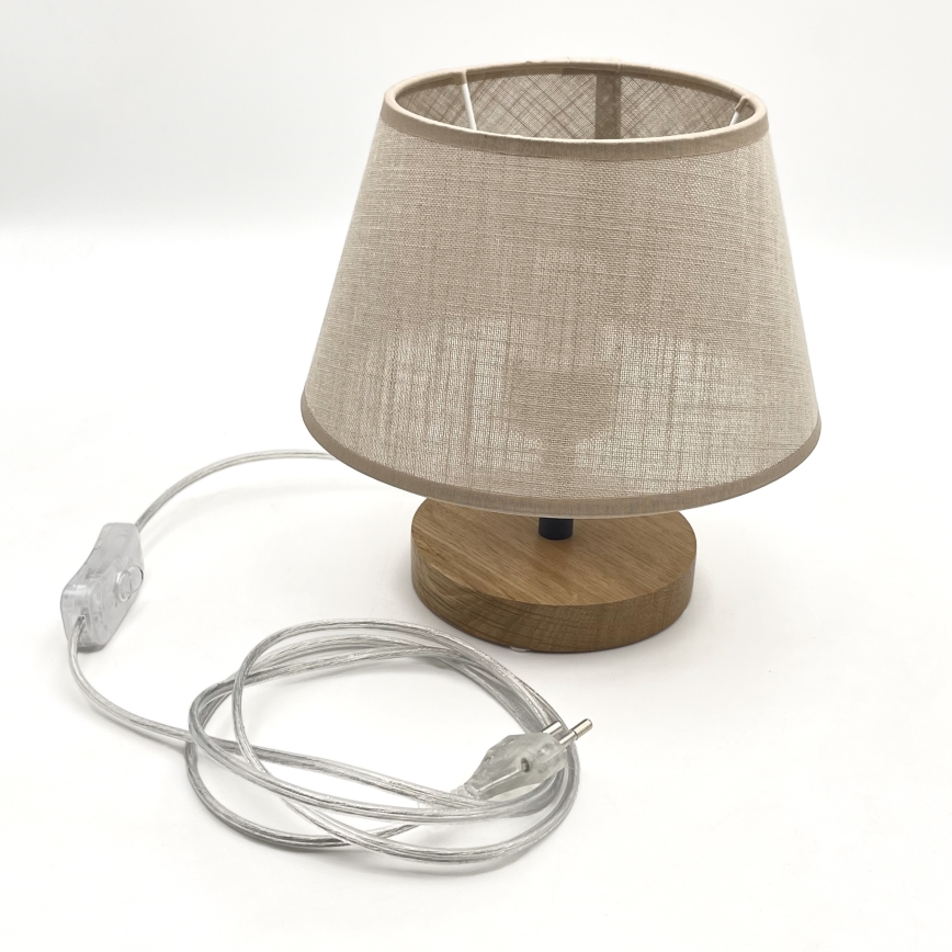 Brilagi - Candeeiro de mesa ANTHONY 1xE27/60W/230V carvalho/bege