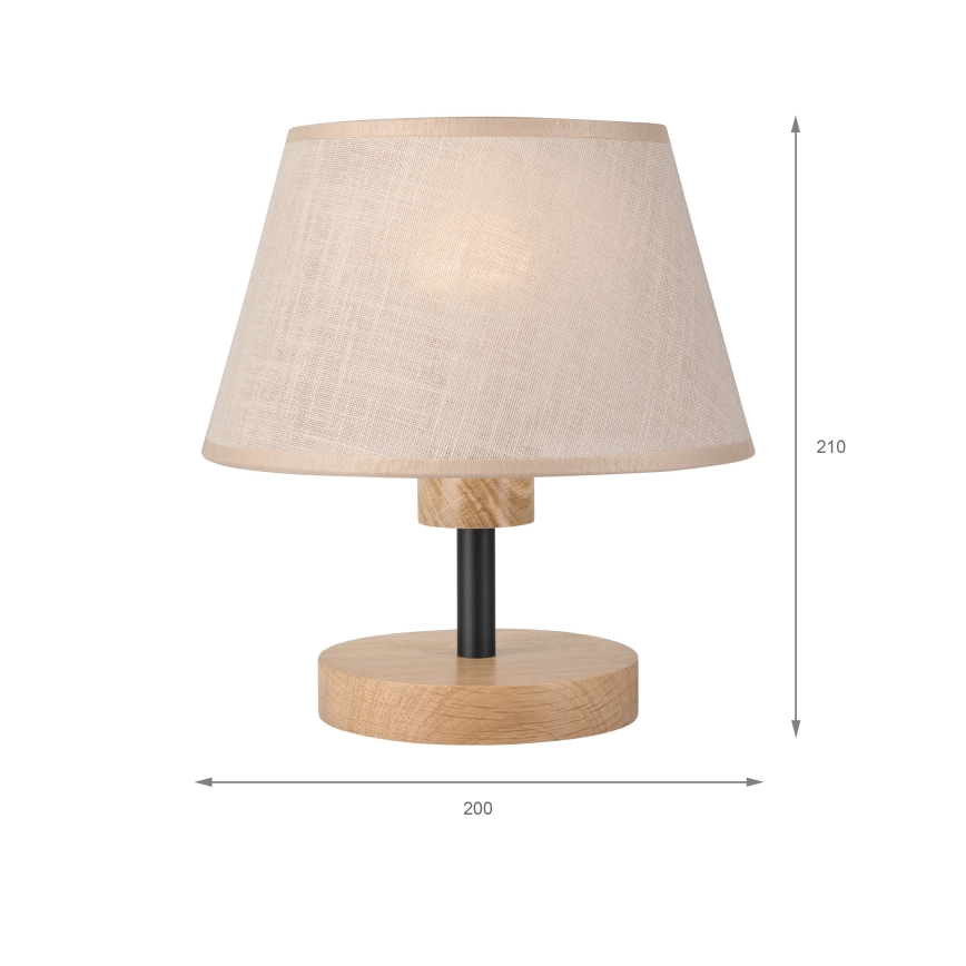 Brilagi - Candeeiro de mesa ANTHONY 1xE27/60W/230V carvalho/bege