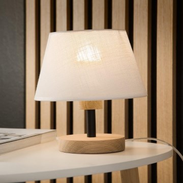 Brilagi - Candeeiro de mesa ANTHONY 1xE27/60W/230V carvalho/branco
