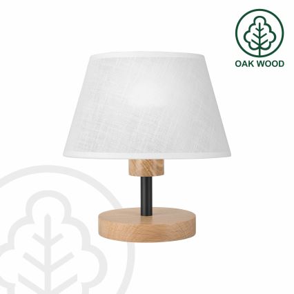 Brilagi - Candeeiro de mesa ANTHONY 1xE27/60W/230V carvalho/branco