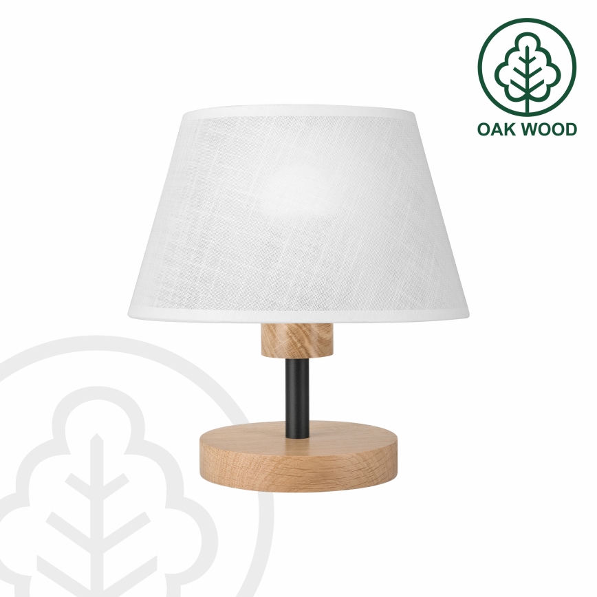 Brilagi - Candeeiro de mesa ANTHONY 1xE27/60W/230V carvalho/branco