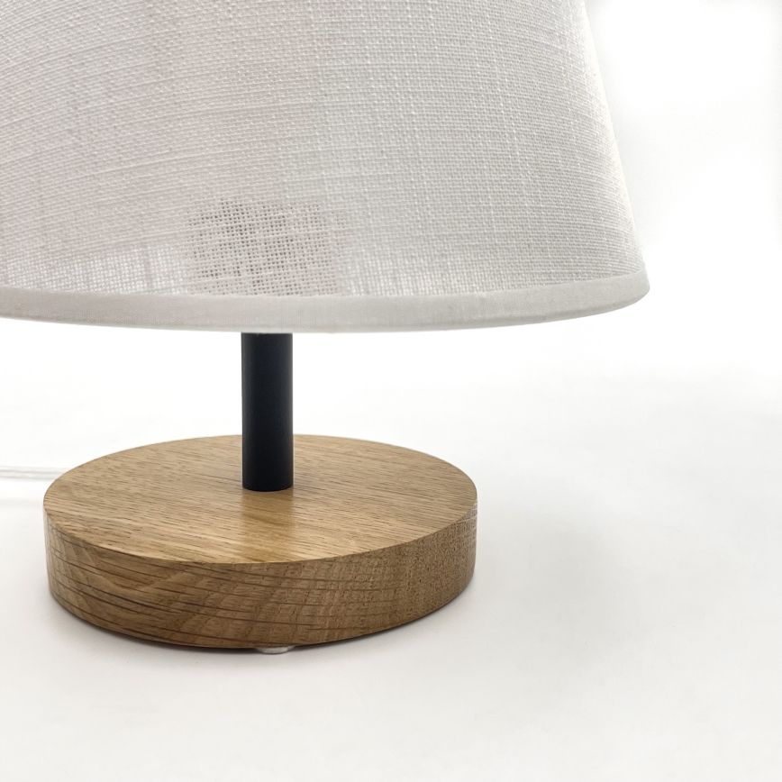 Brilagi - Candeeiro de mesa ANTHONY 1xE27/60W/230V carvalho/branco