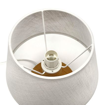 Brilagi - Candeeiro de mesa ANTHONY 1xE27/60W/230V carvalho/branco