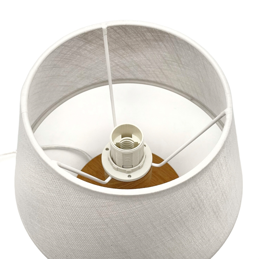 Brilagi - Candeeiro de mesa ANTHONY 1xE27/60W/230V carvalho/branco