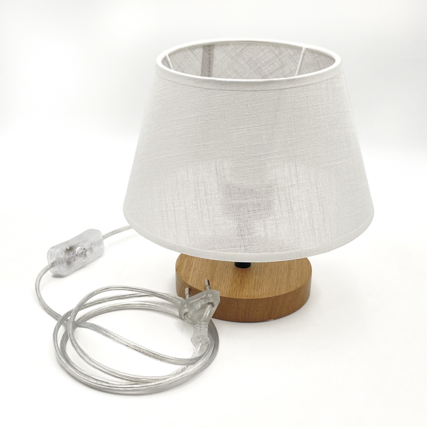 Brilagi - Candeeiro de mesa ANTHONY 1xE27/60W/230V carvalho/branco