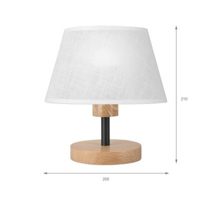 Brilagi - Candeeiro de mesa ANTHONY 1xE27/60W/230V carvalho/branco