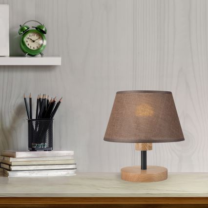 Brilagi - Candeeiro de mesa ANTHONY 1xE27/60W/230V carvalho/castanho