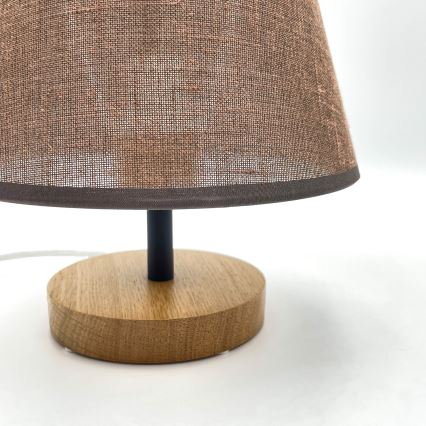 Brilagi - Candeeiro de mesa ANTHONY 1xE27/60W/230V carvalho/castanho
