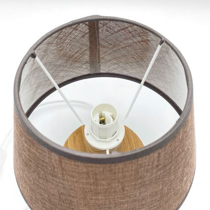 Brilagi - Candeeiro de mesa ANTHONY 1xE27/60W/230V carvalho/castanho