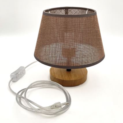 Brilagi - Candeeiro de mesa ANTHONY 1xE27/60W/230V carvalho/castanho
