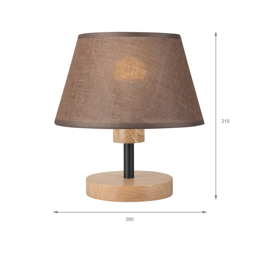 Brilagi - Candeeiro de mesa ANTHONY 1xE27/60W/230V carvalho/castanho