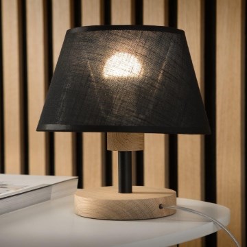Brilagi - Candeeiro de mesa ANTHONY 1xE27/60W/230V carvalho/preto