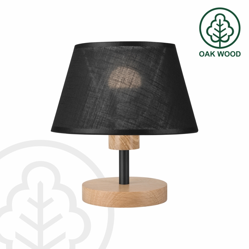 Brilagi - Candeeiro de mesa ANTHONY 1xE27/60W/230V carvalho/preto