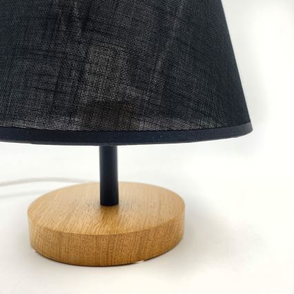 Brilagi - Candeeiro de mesa ANTHONY 1xE27/60W/230V carvalho/preto