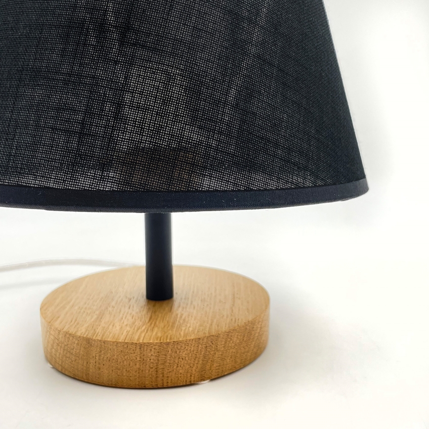 Brilagi - Candeeiro de mesa ANTHONY 1xE27/60W/230V carvalho/preto