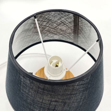 Brilagi - Candeeiro de mesa ANTHONY 1xE27/60W/230V carvalho/preto