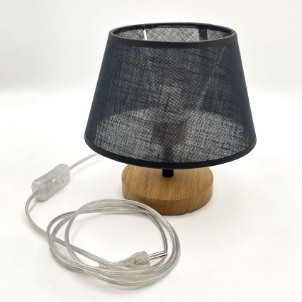 Brilagi - Candeeiro de mesa ANTHONY 1xE27/60W/230V carvalho/preto