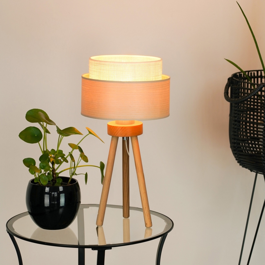 Brilagi - Candeeiro de mesa ARIZONA BOHO 1xE27/15W/230V bege