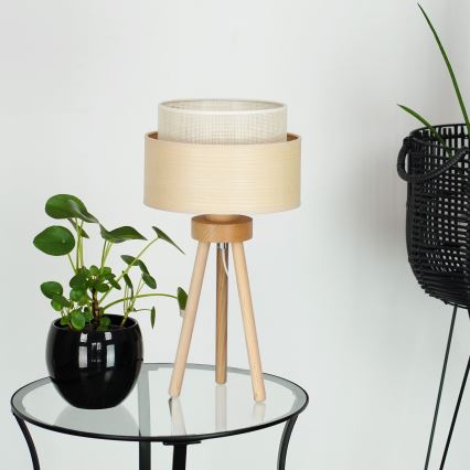 Brilagi - Candeeiro de mesa ARIZONA BOHO 1xE27/15W/230V bege