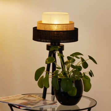 Brilagi - Candeeiro de mesa ASPEN LUNETA 1xE27/15W/230V preto/bege/creme