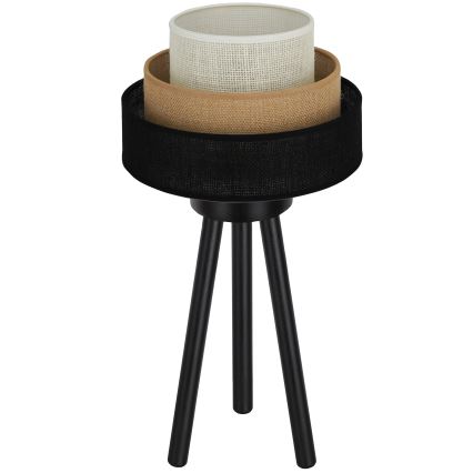 Brilagi - Candeeiro de mesa ASPEN LUNETA 1xE27/15W/230V preto/bege/creme