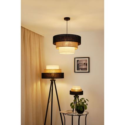 Brilagi - Candeeiro de mesa ASPEN LUNETA 1xE27/15W/230V preto/bege/creme