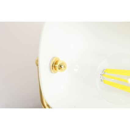 Brilagi - Candeeiro de mesa BANK OFFICE 1xE27/60W/230V dourado/branco