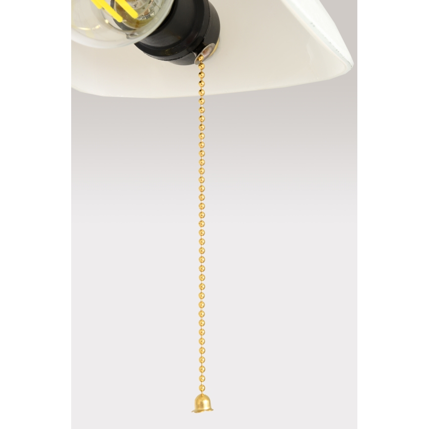Brilagi - Candeeiro de mesa BANK OFFICE 1xE27/60W/230V dourado/branco