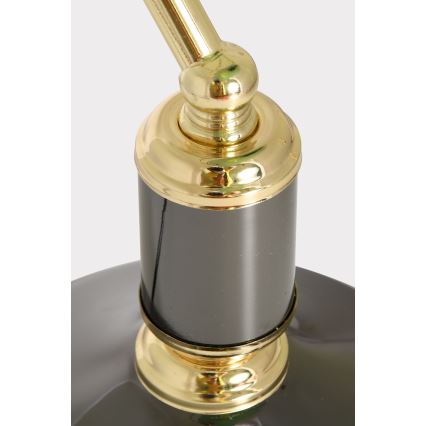 Brilagi - Candeeiro de mesa BANK OFFICE 1xE27/60W/230V preto/dourado/verde