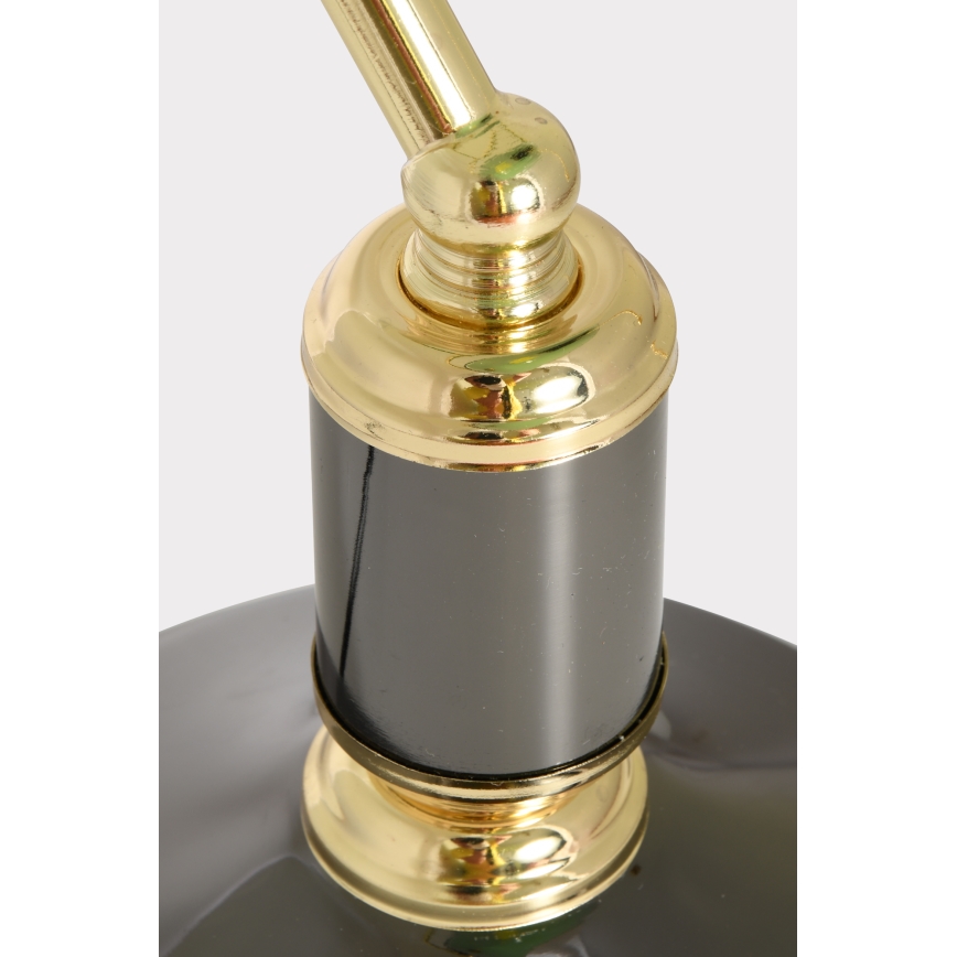 Brilagi - Candeeiro de mesa BANK OFFICE 1xE27/60W/230V preto/dourado/verde
