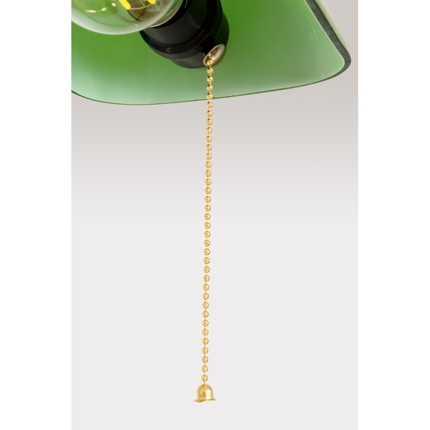 Brilagi - Candeeiro de mesa BANK OFFICE 1xE27/60W/230V preto/dourado/verde