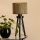 Brilagi - Candeeiro de mesa BOSTON ROLLER 1xE27/15W/230V palha castanho/dourado