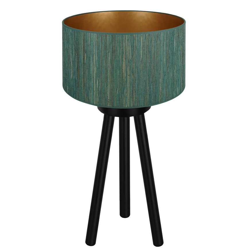 Brilagi - Candeeiro de mesa BOSTON ROLLER 1xE27/15W/230V palha verde/dourado