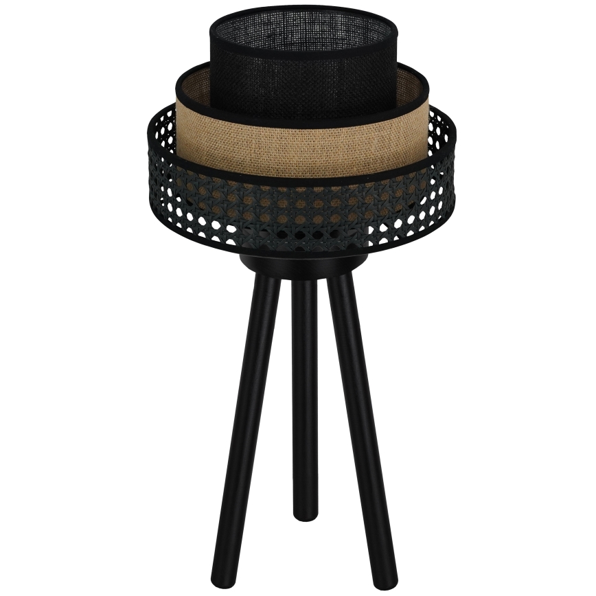 Brilagi - Candeeiro de mesa DAKOTA LUNETA 1xE27/15W/230V preto/bege