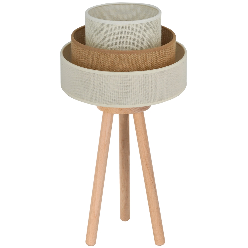 Brilagi - Candeeiro de mesa DENVER LUNETA 1xE27/15W/230V bege/castanho/creme