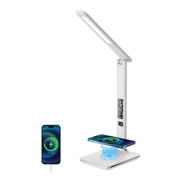 Brilagi - Candeeiro de mesa LED com regulação e carregamento sem fios REGINA LED/8,5W/230V branco