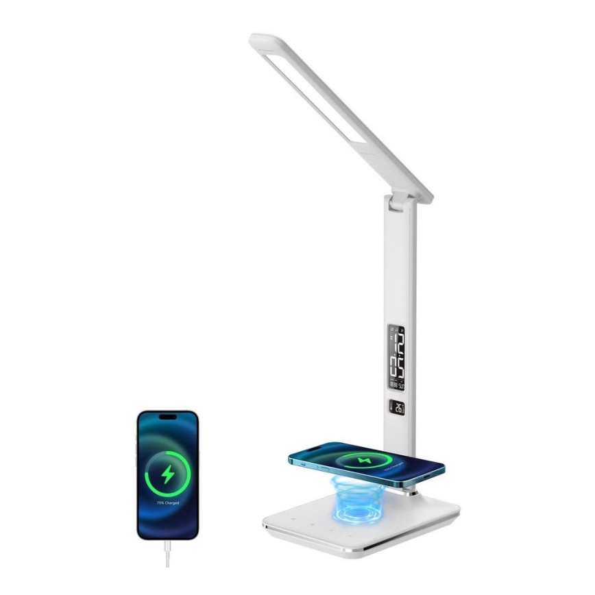 Brilagi - Candeeiro de mesa LED com regulação e carregamento sem fios REGINA LED/8,5W/230V branco