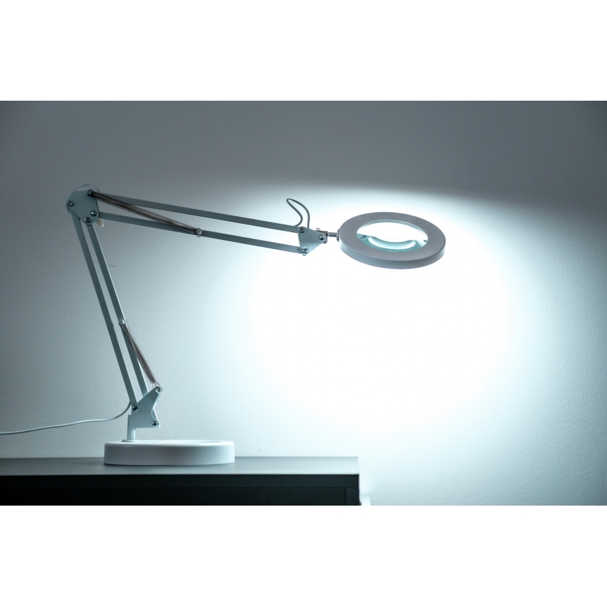 Brilagi - Candeeiro de mesa LED com regulação e lupa LENS LED/12W/5V 3000/4200/6000K branco