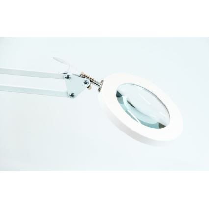 Brilagi - Candeeiro de mesa LED com regulação e lupa LENS LED/12W/5V 3000/4200/6000K branco