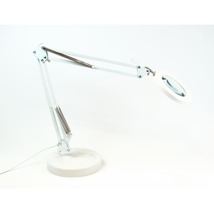 Brilagi - Candeeiro de mesa LED com regulação e lupa LENS LED/12W/5V 3000/4200/6000K branco