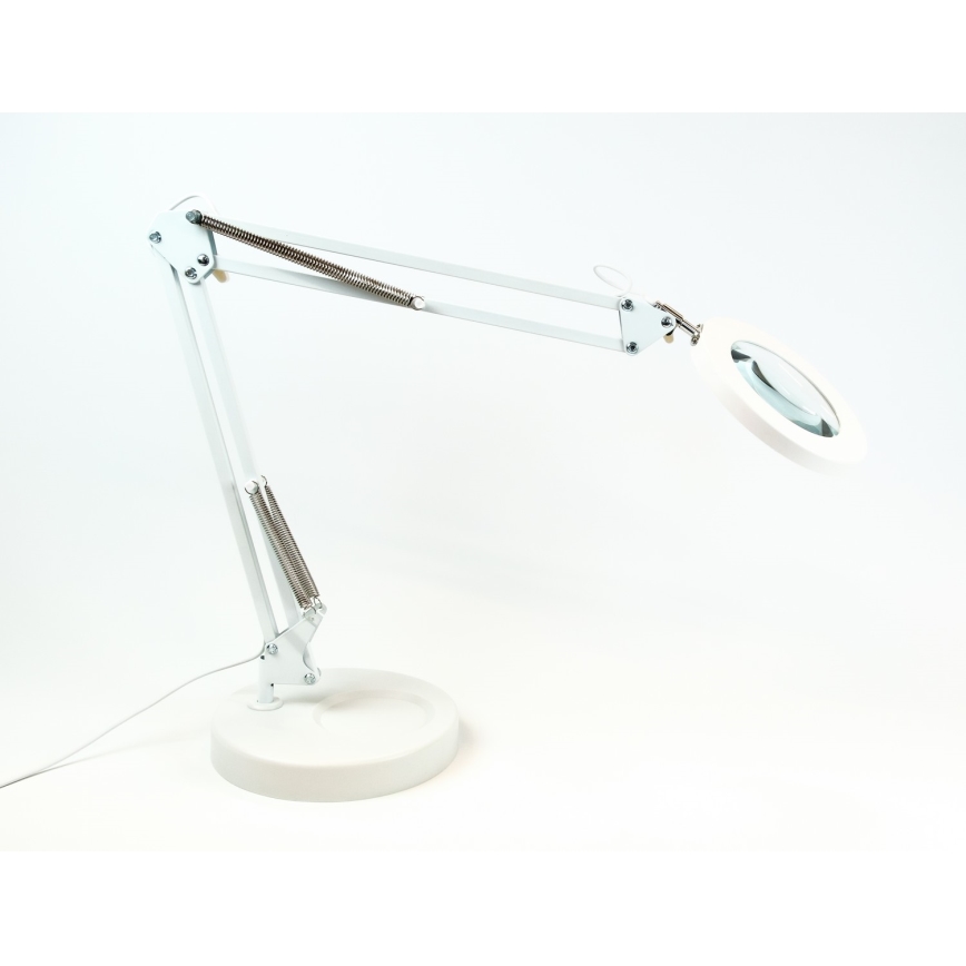 Brilagi - Candeeiro de mesa LED com regulação e lupa LENS LED/12W/5V 3000/4200/6000K branco
